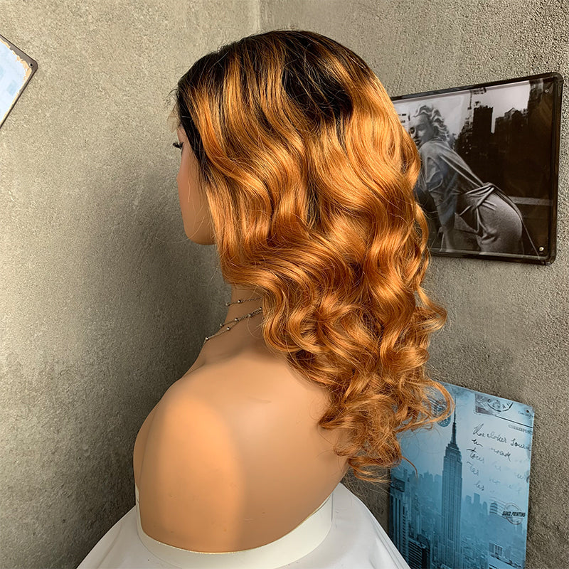 16" T30 Curly Lace Front Human Hair Wigs