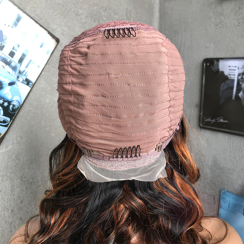 16" T30 Long Wave Lace Front Human Hair Wigs