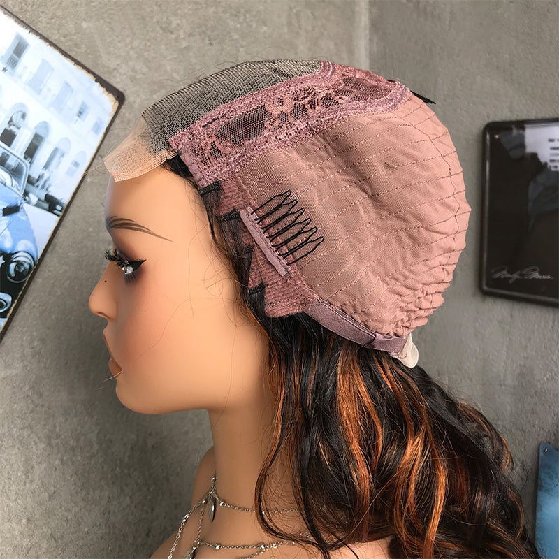 16" T30 Long Wave Lace Front Human Hair Wigs