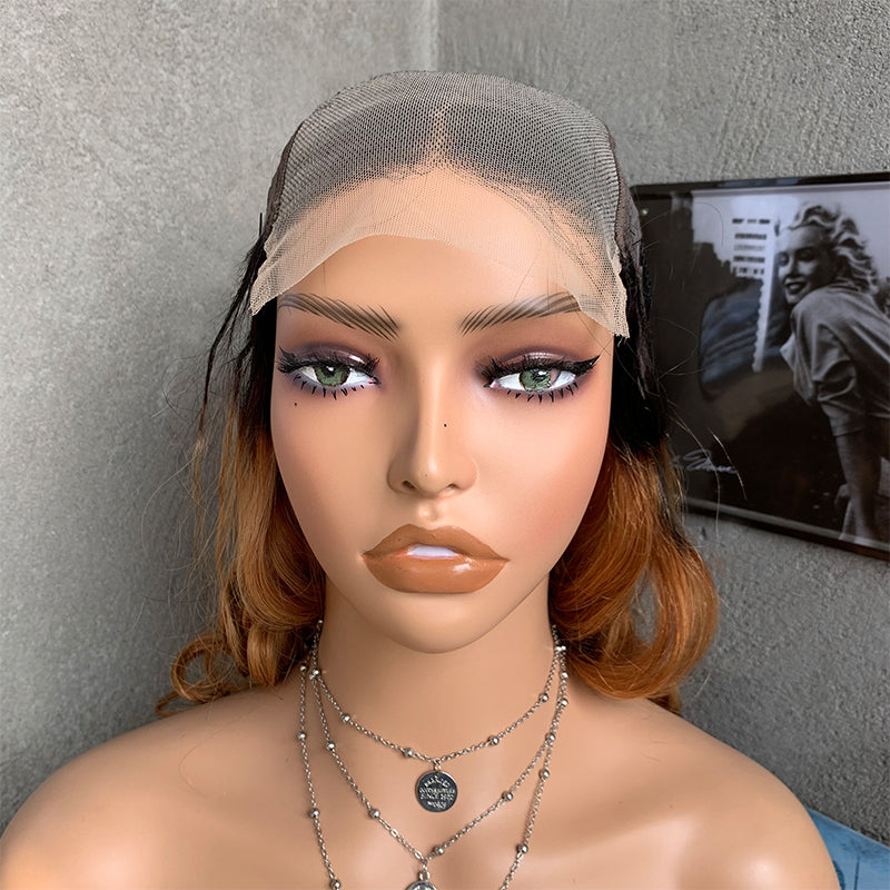16" T30 Curly Lace Front Human Hair Wigs