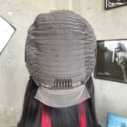 20" 1B Straight Lace Front Human Hair Wigs