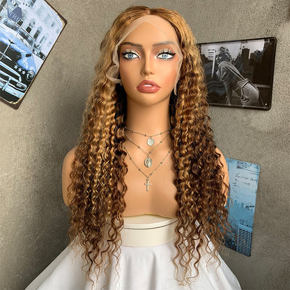 20" 27 Deep Wave Lace Front Human Hair Wigs