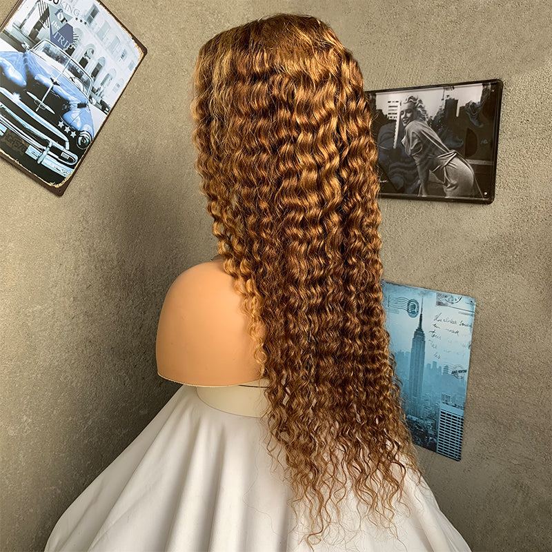 20" 27 Deep Wave Lace Front Human Hair Wigs