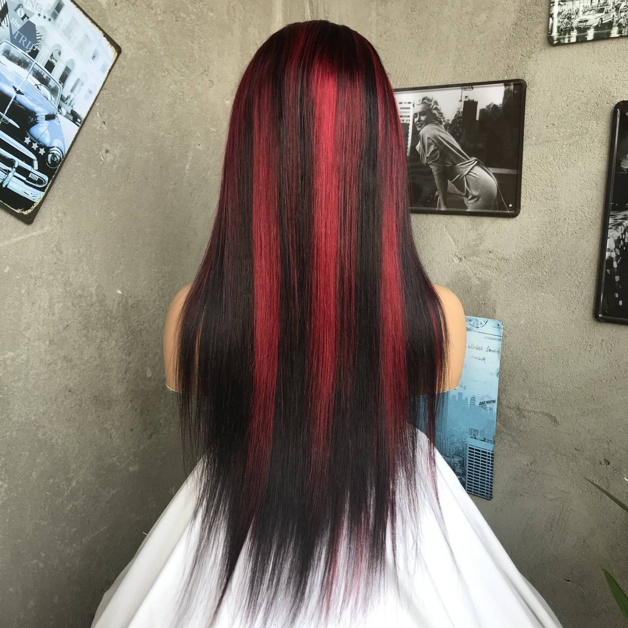 20" 1B Straight Lace Front Human Hair Wigs