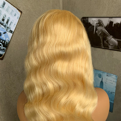 22" Golden Body Wave Lace Front Human Hair Wigs