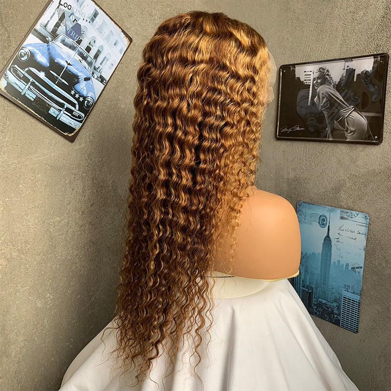 20" 27 Deep Wave Lace Front Human Hair Wigs