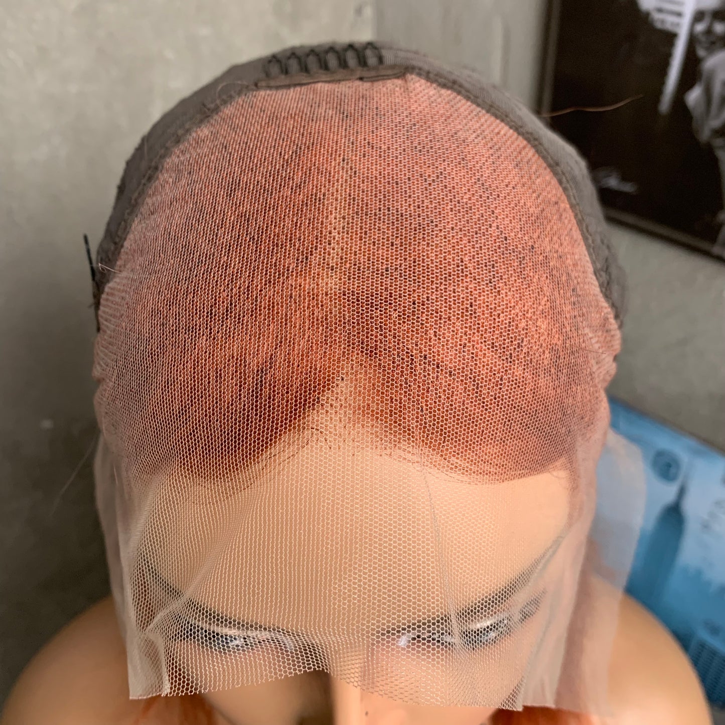 14" Red Straight Bobs Lace Front Human Hair Wigs