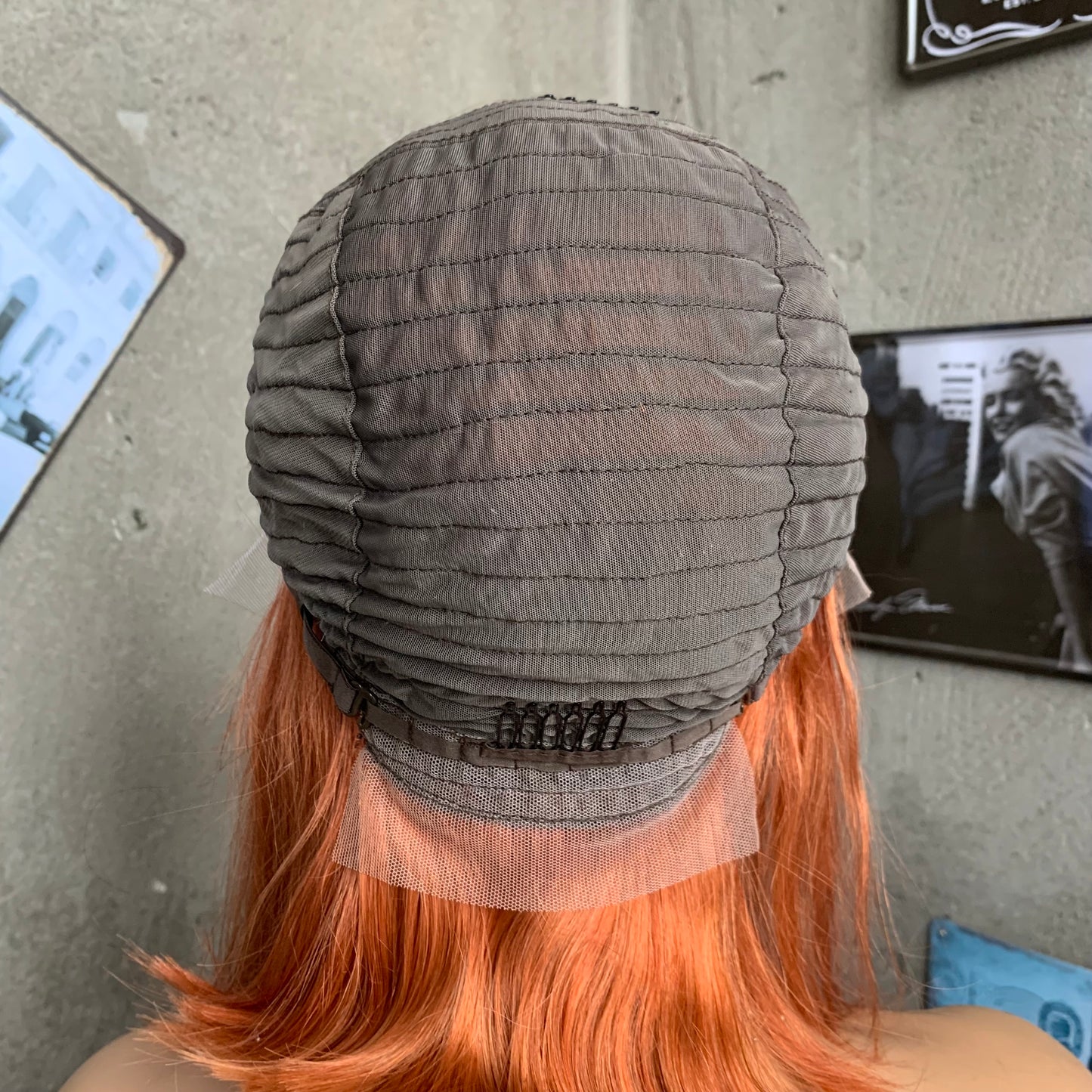 14" Red Straight Bobs Lace Front Human Hair Wigs