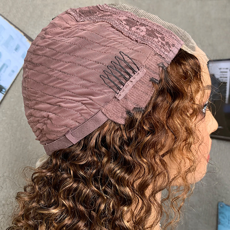 14" Bobs JC Lace Front Human Hair Wigs with Kinky Curly