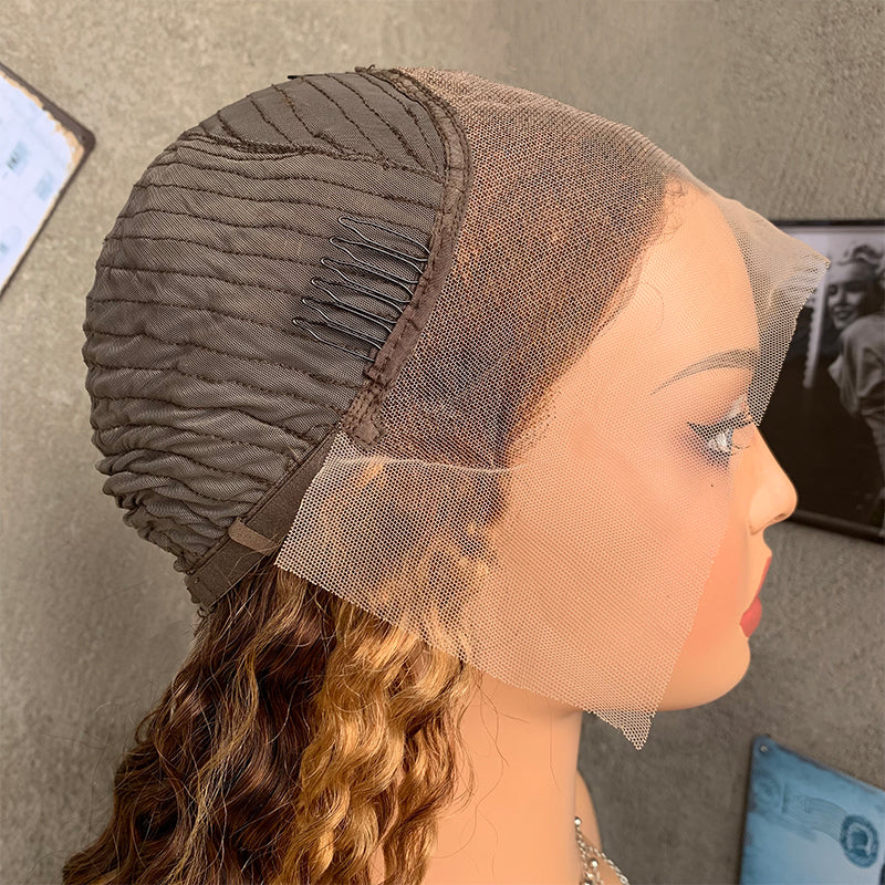 20" 27 Deep Wave Lace Front Human Hair Wigs