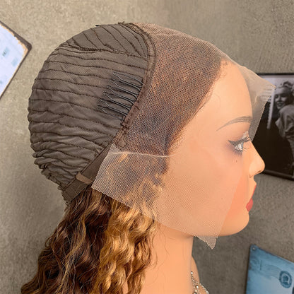 20" 27 Deep Wave Lace Front Human Hair Wigs