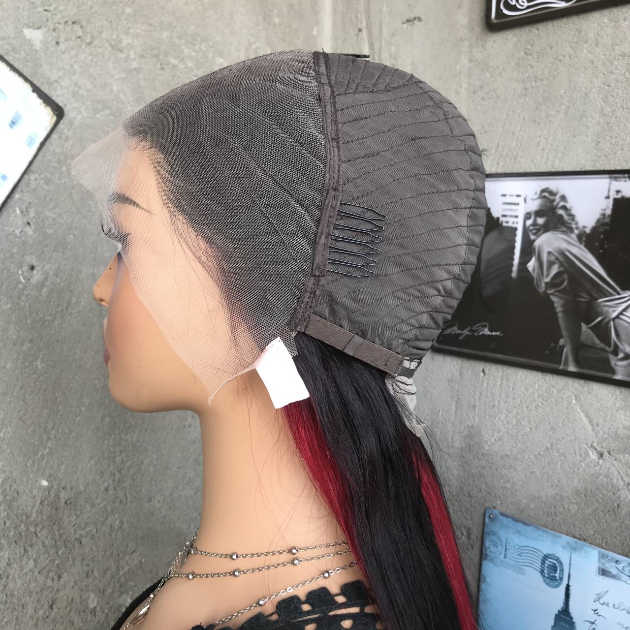 20" 1B Straight Lace Front Human Hair Wigs